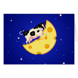 And the Cow Jumped Over the Cheese Moon Custom Cards