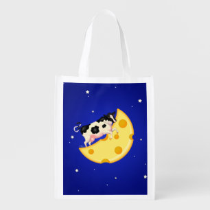 And the Cow Jumped Over the Cheese Moon Grocery Bag