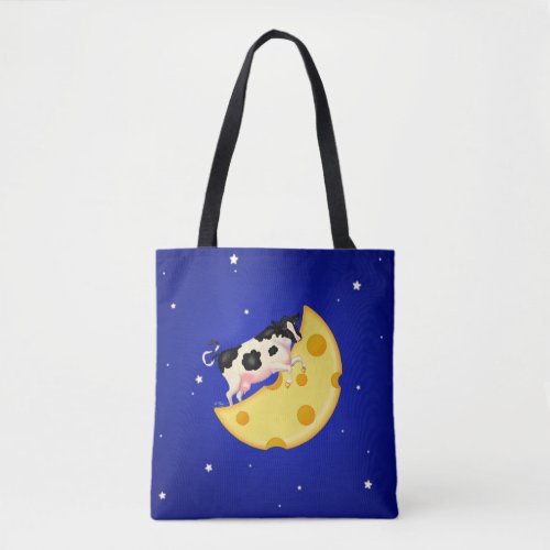 And the Cow Jumped Over the Cheese Moon Tote Bag