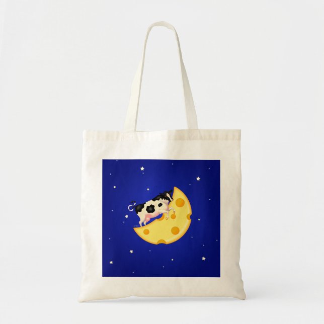 And the Cow Jumped Over the Cheese Moon Tote Bag (Front)