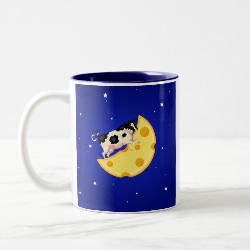 And the Cow Jumped Over the Cheese Moon Two_Tone Coffee Mug