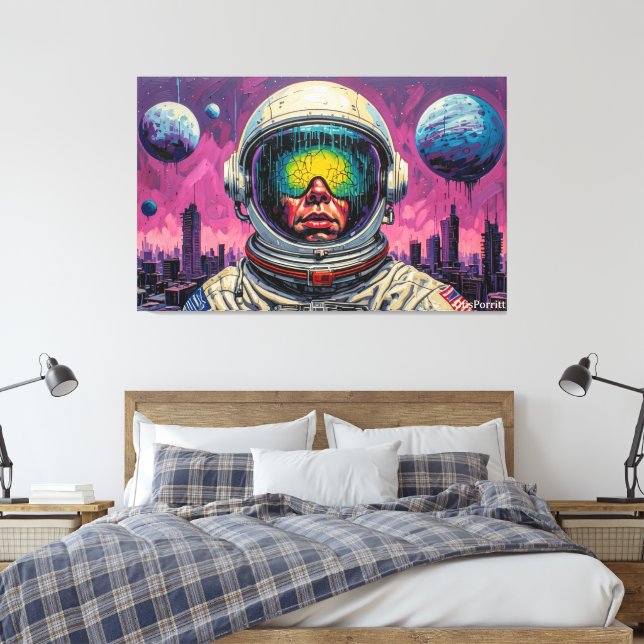 AND THE FUTURE TURNED DARK CANVAS PRINT (Insitu(Bedroom))