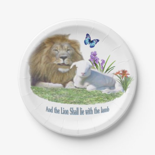 And the Lion shall lie with the Lamb Paper Plates