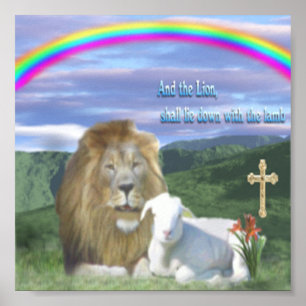 And the Lion shall lie with the Lamb Poster