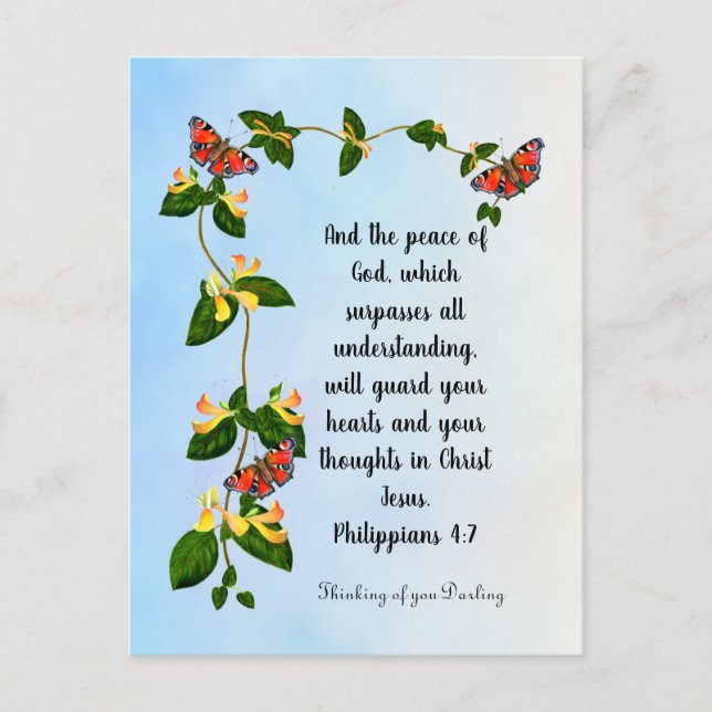 And the peace of God ... Phil 4:7 Postcard (Front)