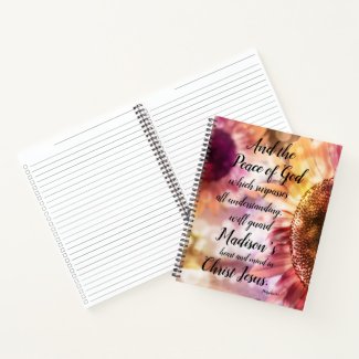 And The Peace of God Scripture Christian Checklist Notebook