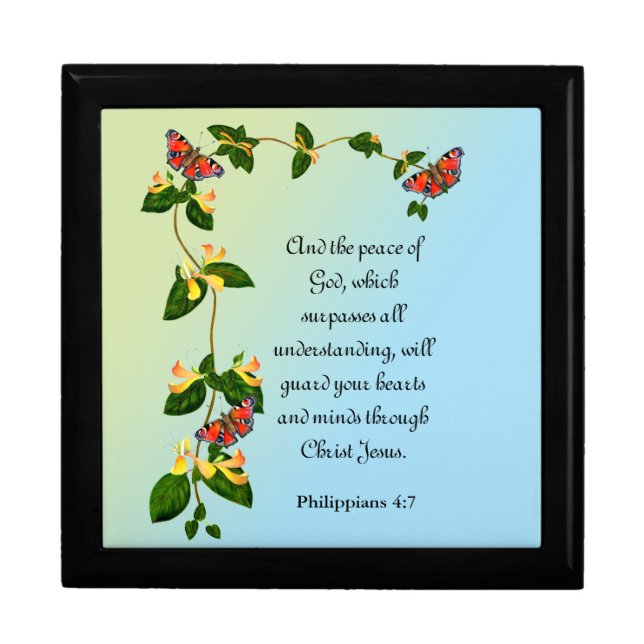 And the peace of God which surpasses Bible verse Gift Box (Front)
