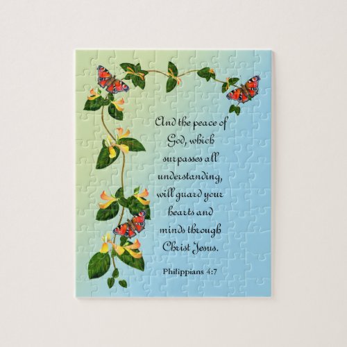 And the peace of God which surpasses Bible verse Jigsaw Puzzle