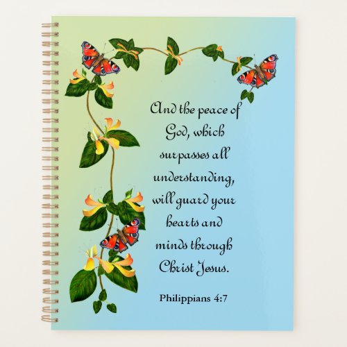 And the peace of God which surpasses Bible verse Planner