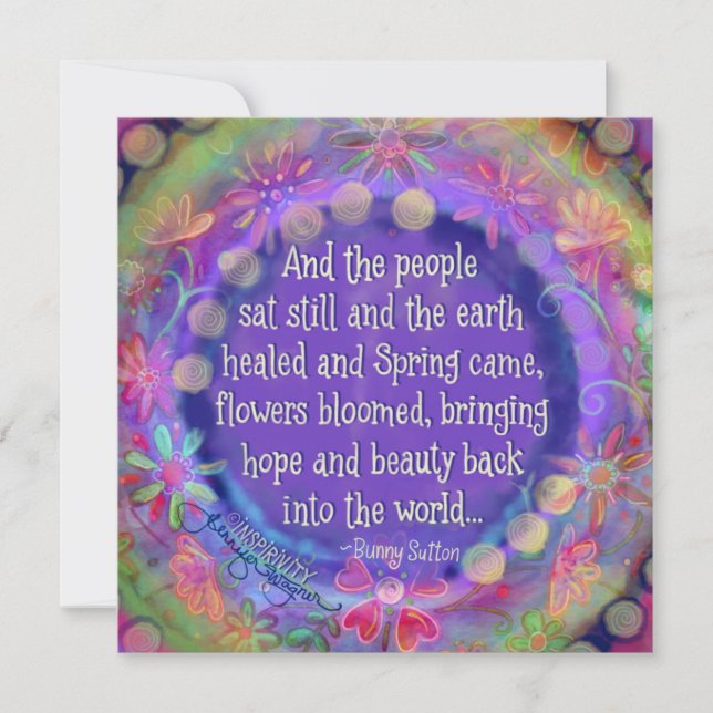 “And the People Sat Stilll” Inspirivity Note Card (Front)