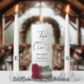 And the Two Shall Become One Elegant Red Rose Unity Candle Set | Zazzle