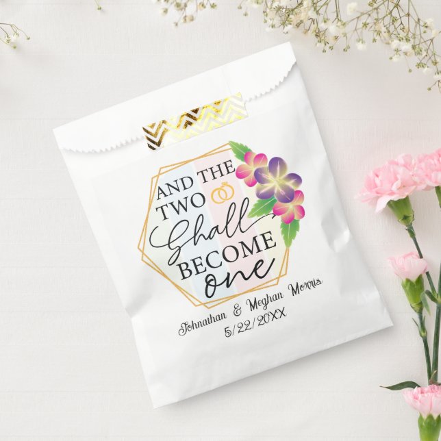 And the two shall become one engagement party favor bag (Sealed)