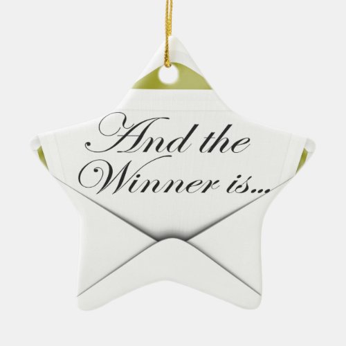 And the winner is envelope ceramic ornament