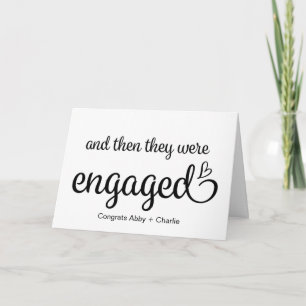 And Then Engaged Mr Mrs Congratulations Engagement Card