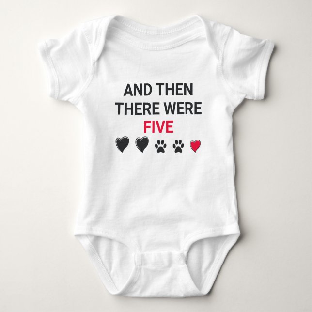 And Then There Were Five Baby Bodysuit (Front)