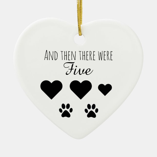 And then there were Five Ceramic Ornament (Front)