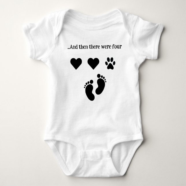 And then there were Four Baby Onsie Bodysuit (Front)
