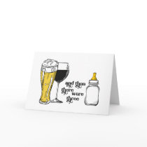 And Then There Were Three Baby Congratulation Card