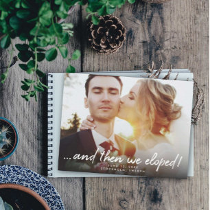 And Then We Eloped Wedding Announcement Postcard