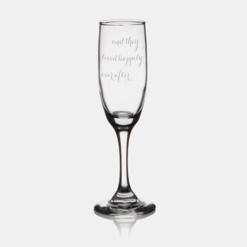 And they lived happily ever after Etched Glassware