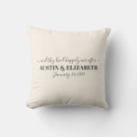 And They Lived Happily Ever After Modern Wedding Throw Pillow at Zazzle