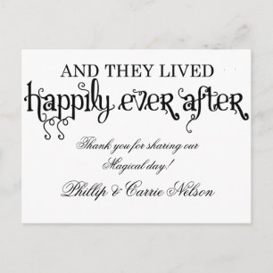 And they lived happily ever after postcard
