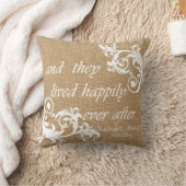 and they lived happily ever after throw pillow (Blanket)