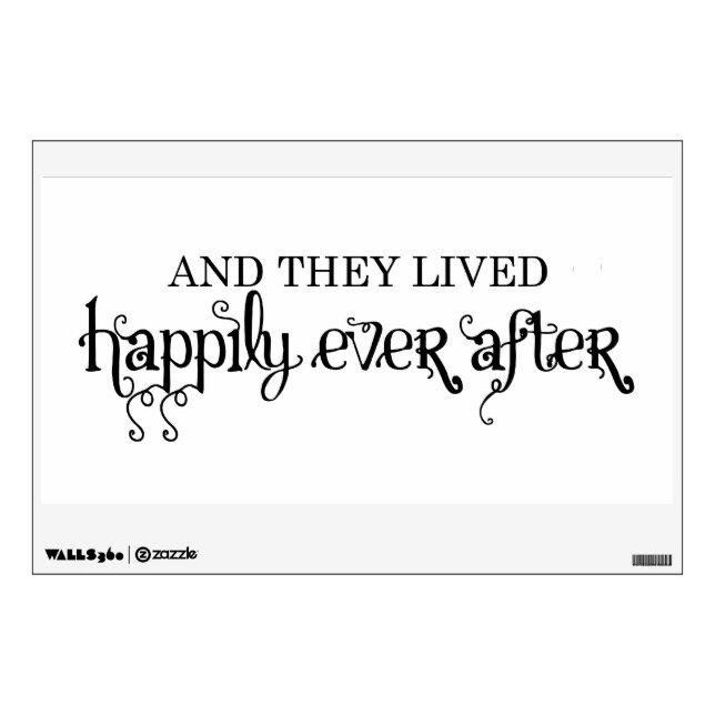 And they lived happily ever after wall decal (Front)