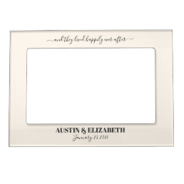 And they lived happily ever after wedding favor magnetic frame