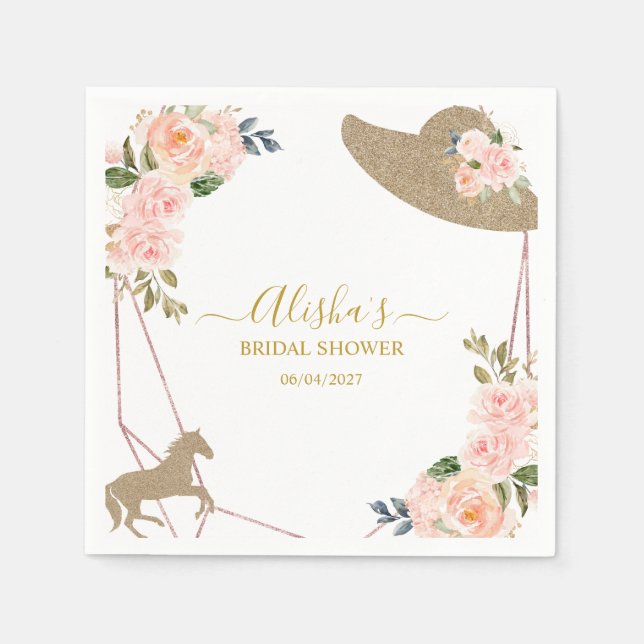 And They’re Off to the Altar! Bridal Shower Napkins (Front)