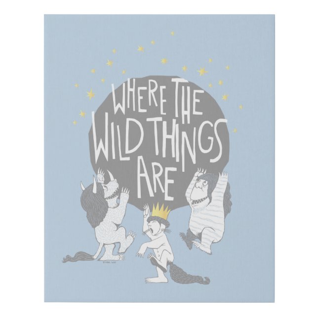 And they Roared Their Terrible Roars! Faux Canvas Print (Front)