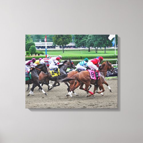 And Theyre off at Saratoga Canvas Print