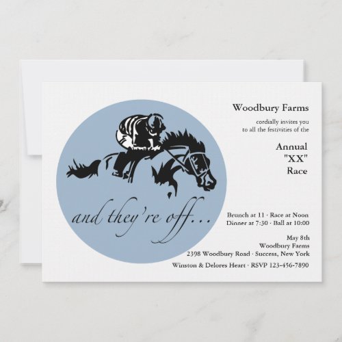 And Theyre Off Horse Racing Invitation