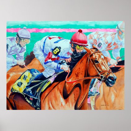 And They&#39;re Off, Horse Racing Poster