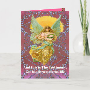 And this is the testimony Floating Angel Christmas Holiday Card