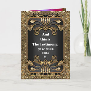 And this is the testimony Jesus Christ Christmas Holiday Card