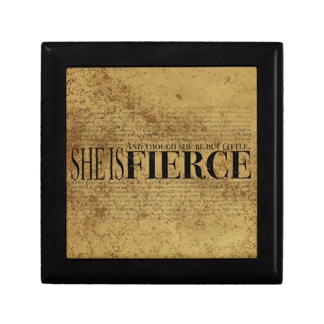 And though she be but little, she is fierce. jewelry box (Front)