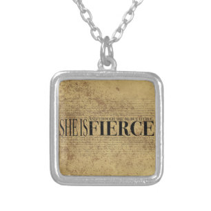 And though she be but little, she is fierce. silver plated necklace