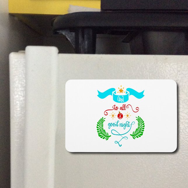 And To All A Good Night Christmas Quote Flexible Magnet (And To All A Good Night Christmas Quote Flexible Magnet)