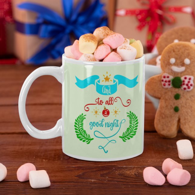 And To All A Good Night Christmas Typography Giant Coffee Mug (And To All A Good Night Christmas Typography Giant Coffee Mug)