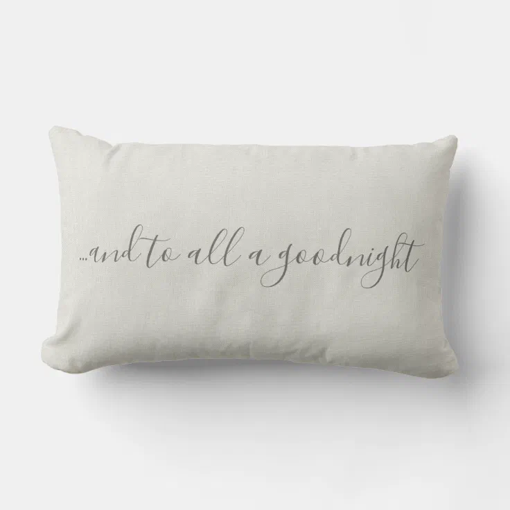 And to all a Good Night Lumbar Pillow | Zazzle