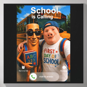 And Tung Tung Tung Sahur Back To School Is Calling Canvas Photo Tile