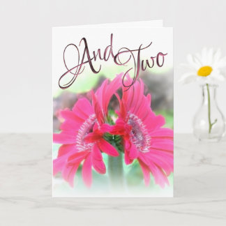 And Two Shall Become One Double Gerber Congrats Card