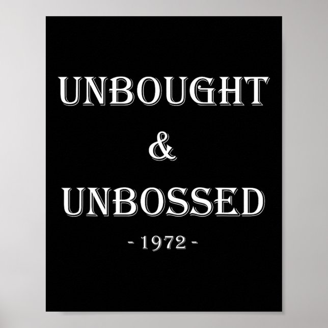 And Unbossed Shirley Chisholm Black History  Poster (Front)