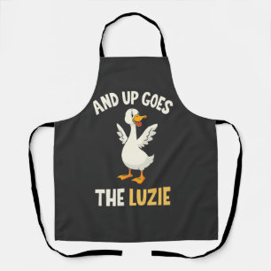 And up Goes The Luzie Funny Goose Lovers Apron
