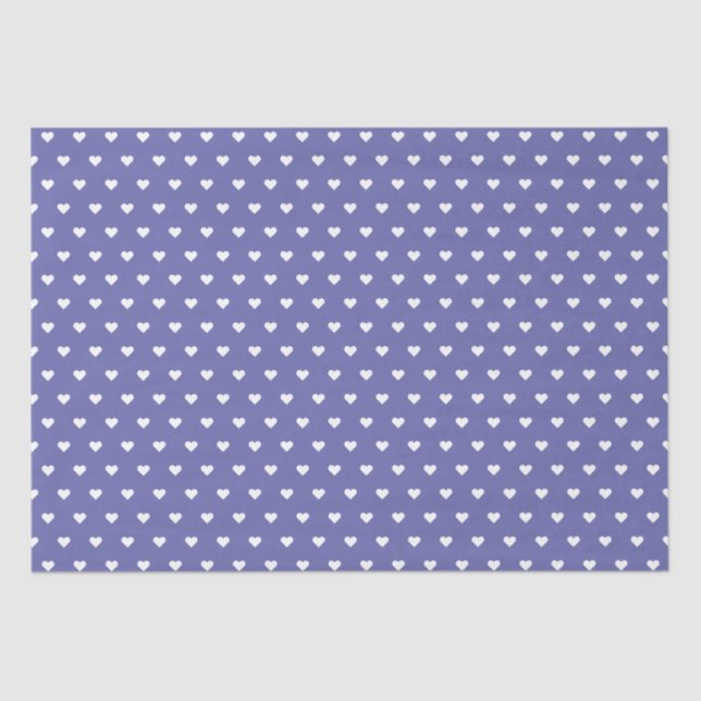 and White Hearts Tissue Paper (Front)