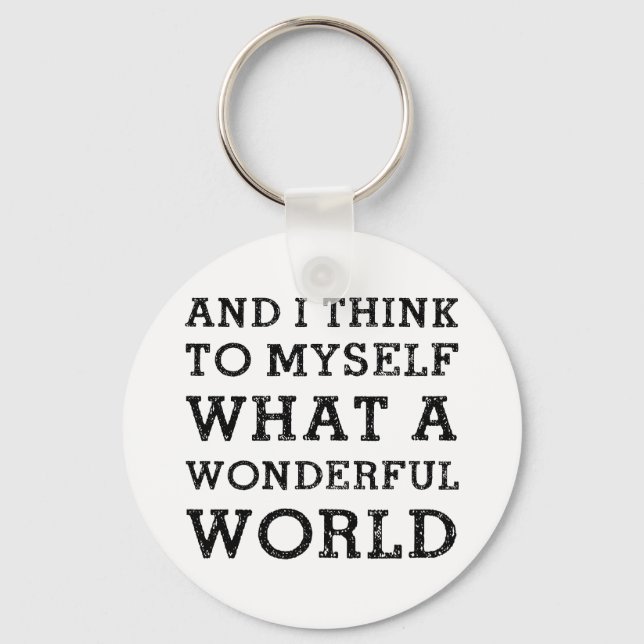 And Wonderful World Keychain (Front)
