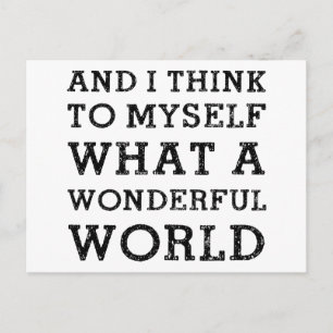 And Wonderful World Postcard