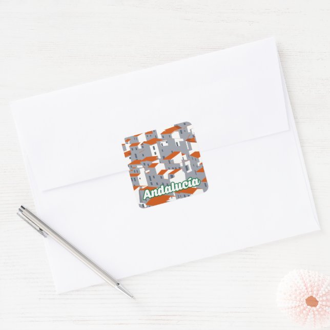 Andalucia 3 square sticker (Envelope)