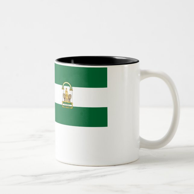 Andalucía flag Two-Tone coffee mug (Right)